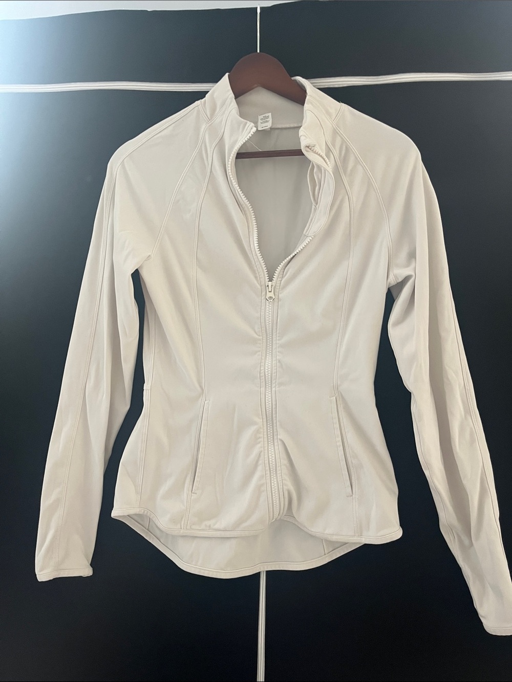 Yogalicious White Full-Zip Utility Jacket